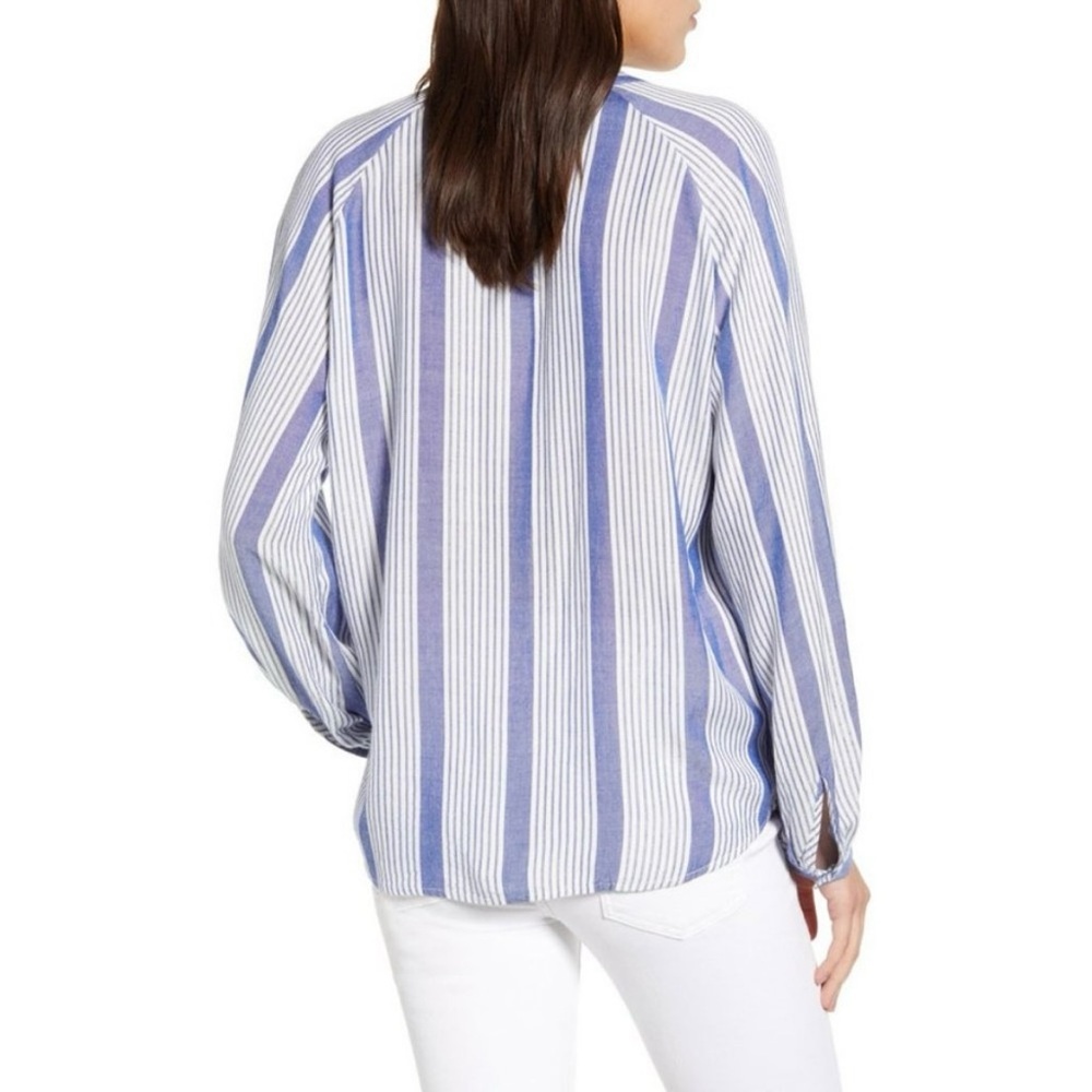 Rails Eloise Tristan Striped Button Down Shirt Bl… - image 4